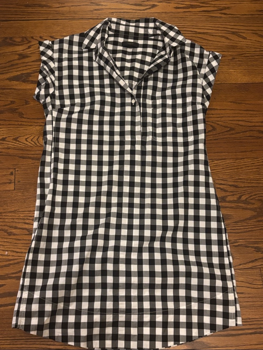 J.Crew Black & White Gingham Button Dress Shirt XS